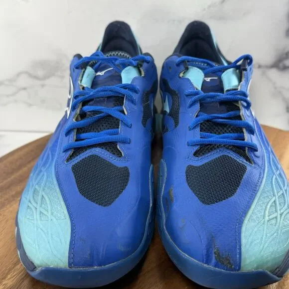 Men’s size 13-Mizuno Wave Enforce Tour AC Tennis Shoes Dark Blue NO INSOLES - Picture 3 of 11